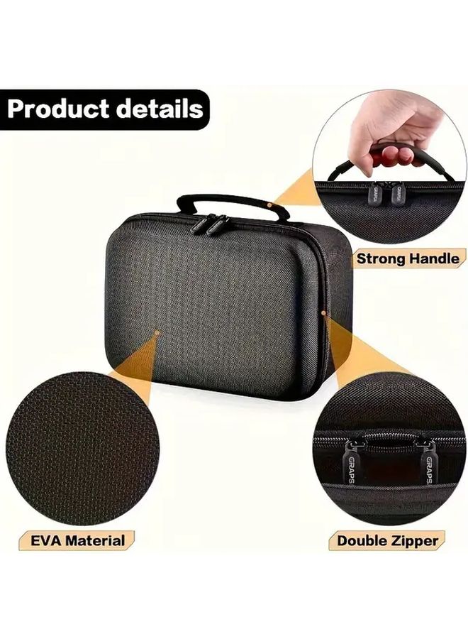 Black Case For Doc Plus Dok Premium 4x6 Instant Photo Printer Holder For Adapter Cartridge Paper Power Cord Box Only - Image 5
